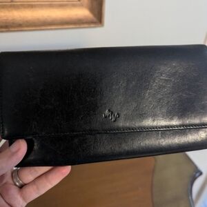 Monsac Black Leather Wallet
